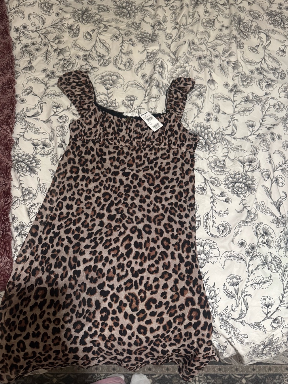 Full Tilt Leopard Print Sleeveless Dress - Brown and Black